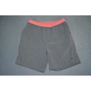 Chubbies Athletic Shorts Mens Medium Gray/Coral 7" Unlined Stretch Gym / Swim